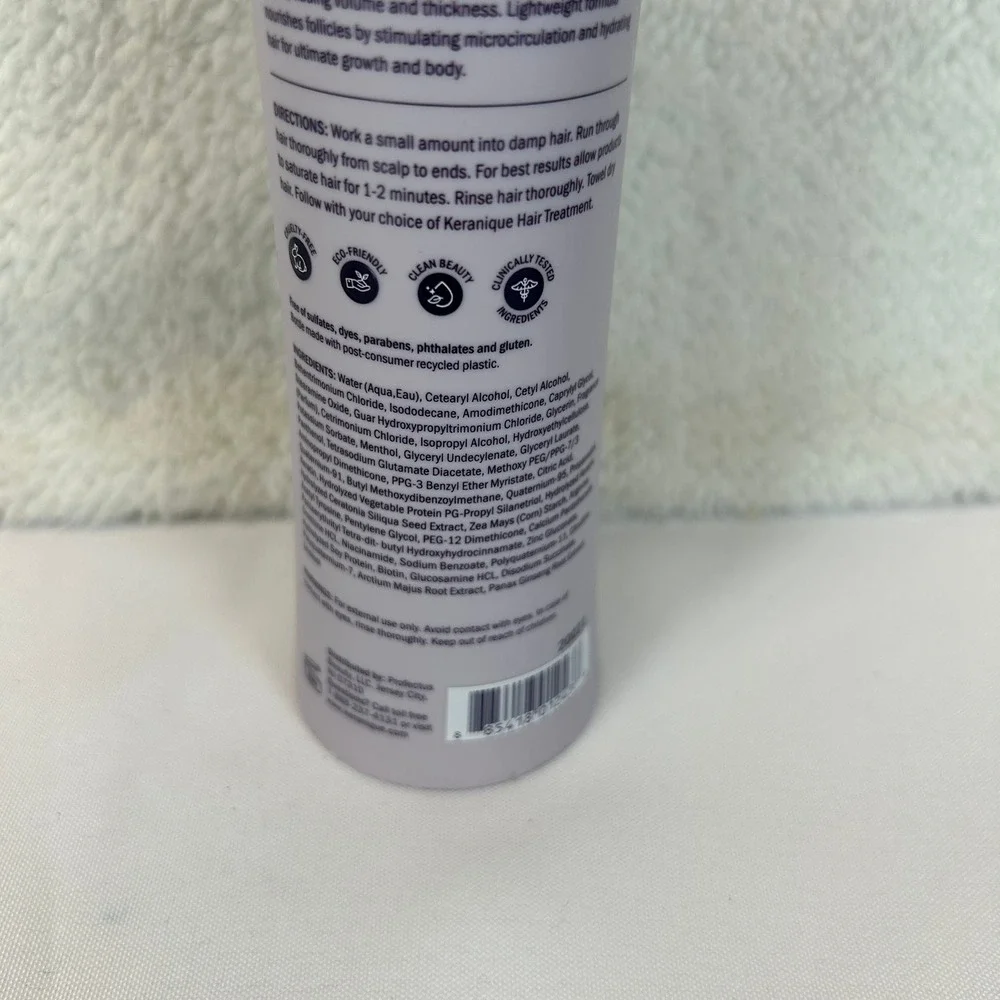 Keranique Follicle Strengthening Volumizing Conditioner 8oz Rejuvenate Keratin